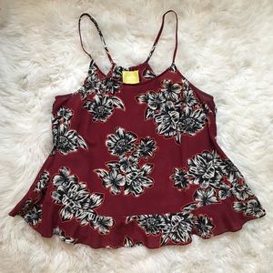 Maeve / Anthropologie Ruffle Racerback Tank